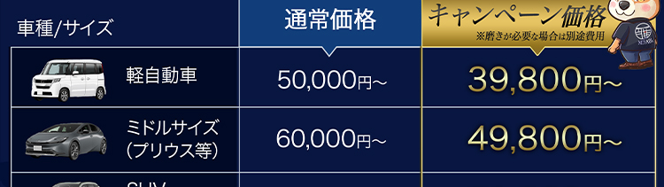 料金表